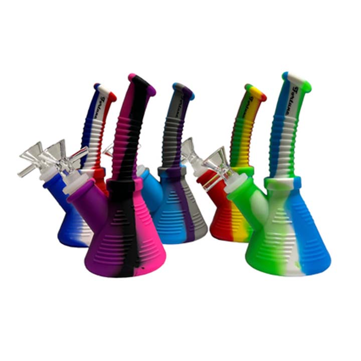 6.5" Angled Silicone Waterpipe Regular Color - SP1018