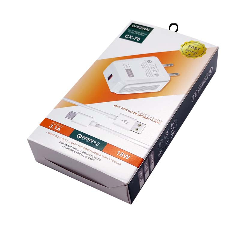 Wall Charger 3.1A USB And 1m Iphone Cable