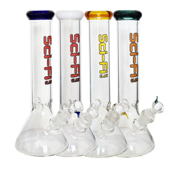 12" 7mm Sci-Fi Beaker Glass Bong - S125007