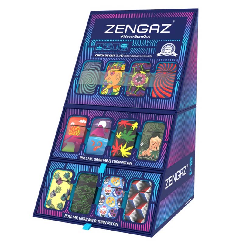 Zengaz Wing Jet Rubberized Lighters - 48ct [ZL-3]